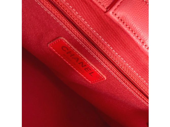 Bolso tote de piel de ternera granulada rosa Chanel A93750 - vista 10