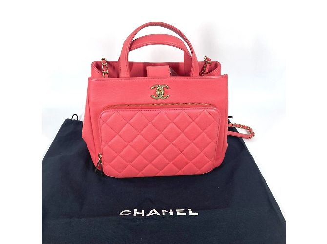 Bolso tote de piel de ternera granulada rosa Chanel A93750 - vista 13