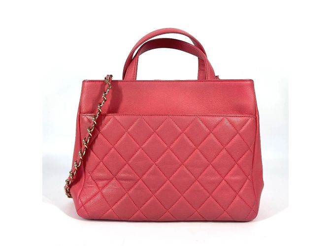 Bolso tote de piel de ternera granulada rosa Chanel A93750 - vista 2