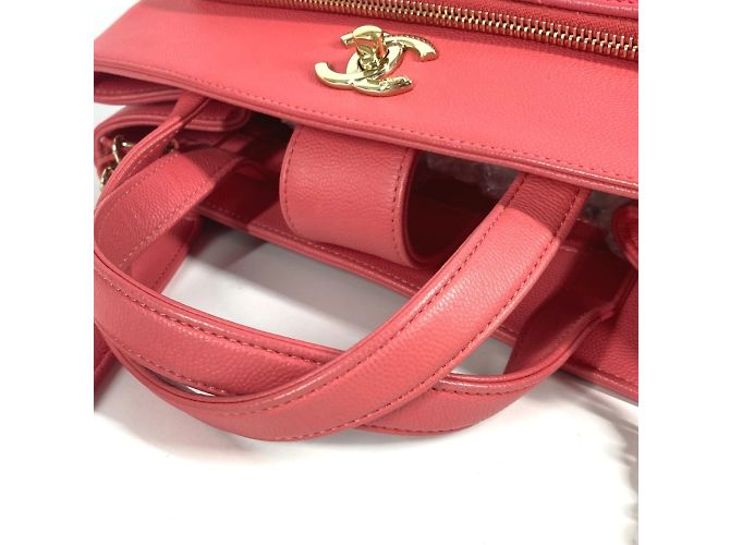 Bolso tote de piel de ternera granulada rosa Chanel A93750 - vista 3