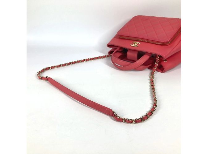 Bolso tote de piel de ternera granulada rosa Chanel A93750 - vista 4