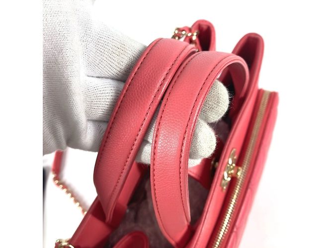 Bolso tote de piel de ternera granulada rosa Chanel A93750 - vista 5