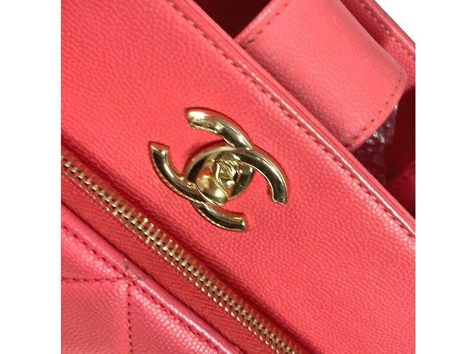 Bolso tote de piel de ternera granulada rosa Chanel A93750 - vista 7