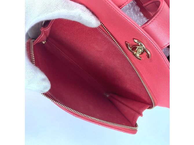 Bolso tote de piel de ternera granulada rosa Chanel A93750 - vista 8