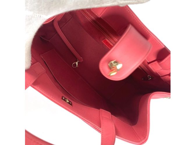 Bolso tote de piel de ternera granulada rosa Chanel A93750 - vista 9