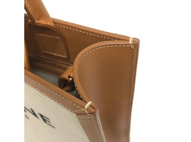 Céline Borsa Cabas Piccola Verticale 2WAY Celine Marrone Beige - vista 16