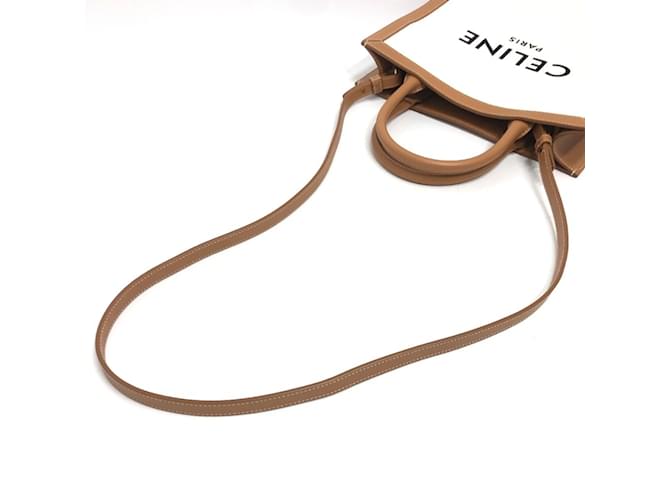 Céline Borsa Cabas Piccola Verticale 2WAY Celine Marrone Beige - vista 9