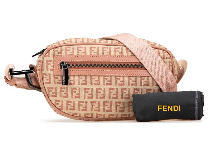 Fendi Beige Zucchino Canvas Crossbody - vista 12