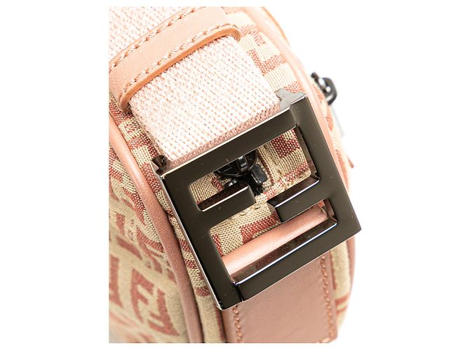 Fendi Beige Zucchino Canvas Crossbody - vista 8