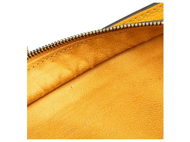 Luggage Céline Celine Giallo Nano Pelle Borsa da Viaggio Senape - vista 8