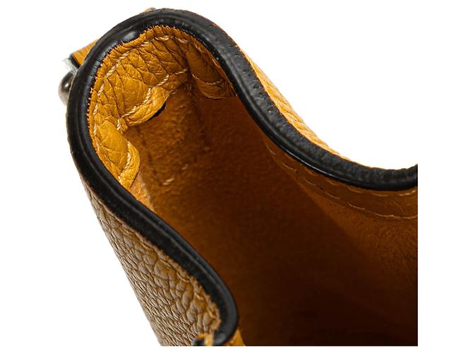 Luggage Céline Celine Giallo Nano Pelle Borsa da Viaggio Senape - vista 9