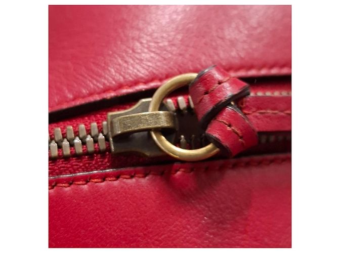 Gucci Quilted Marmont Backpack Bag in Red Leather - view 10