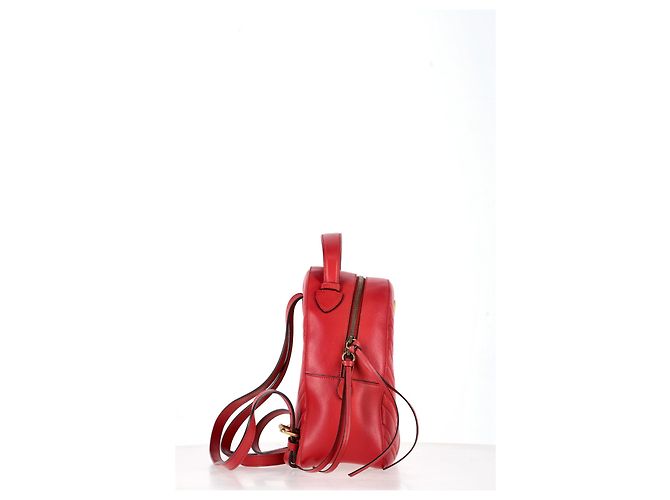 Gucci Quilted Marmont Backpack Bag in Red Leather - view 13