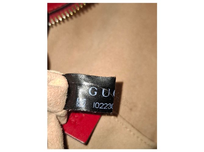 Gucci Quilted Marmont Backpack Bag in Red Leather - view 16