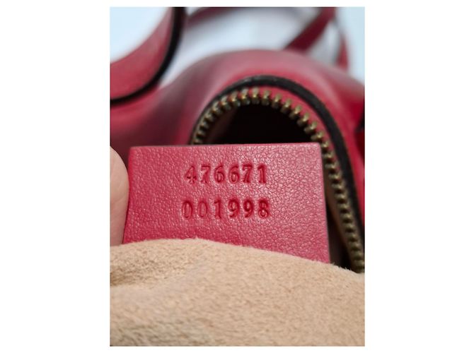 Gucci Quilted Marmont Backpack Bag in Red Leather - view 17