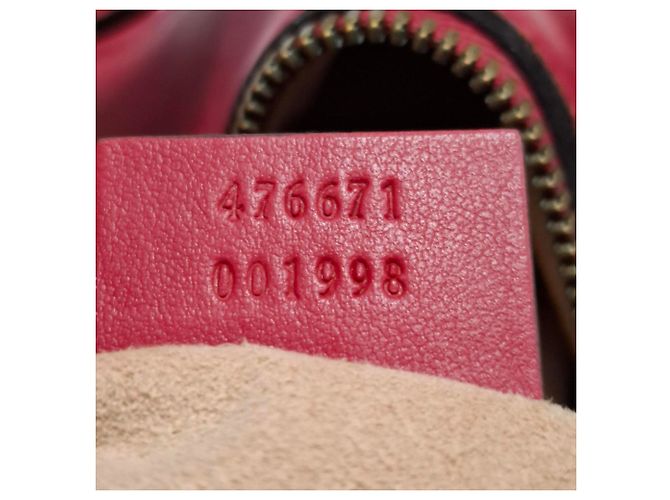 Gucci Quilted Marmont Backpack Bag in Red Leather - view 6