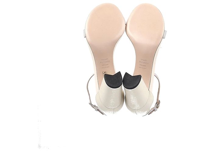 Sandali con tacco Nearlynude Stuart Weitzman in pelle nuda e grigia Marrone Carne - vista 13