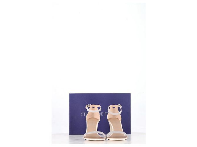 Sandali con tacco Nearlynude Stuart Weitzman in pelle nuda e grigia Marrone Carne - vista 14