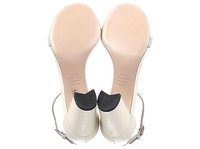 Sandali con tacco Nearlynude Stuart Weitzman in pelle nuda e grigia Marrone Carne - vista 6