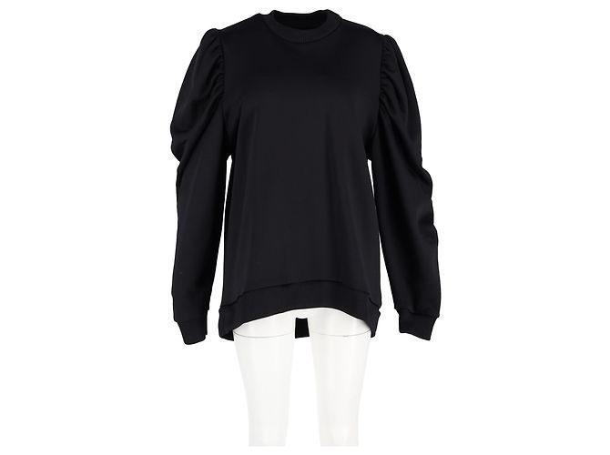 Marques Almeida Bischofärmeliges Sweatshirt aus schwarzer Baumwolle - Ansicht 4