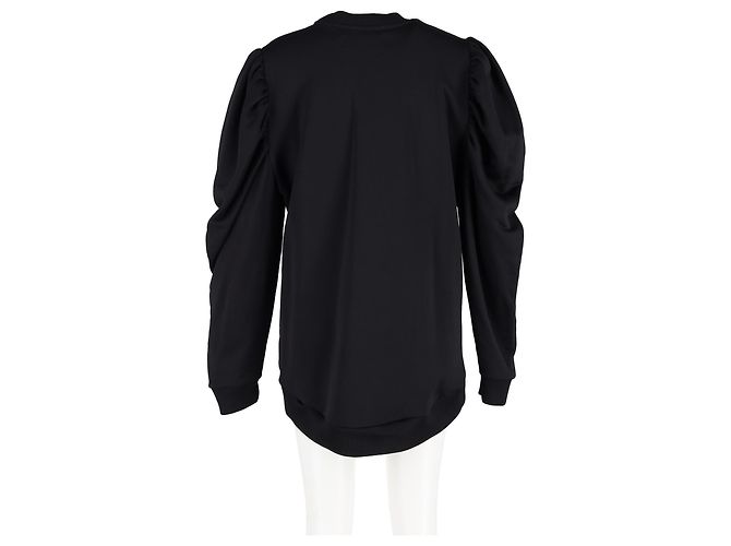 Marques Almeida Bischofärmeliges Sweatshirt aus schwarzer Baumwolle - Ansicht 6