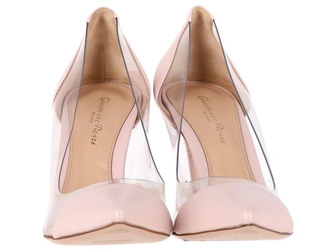 Pumps Plexi 85 PVC Gianvito Rossi in pelle rosa Marrone - vista 2