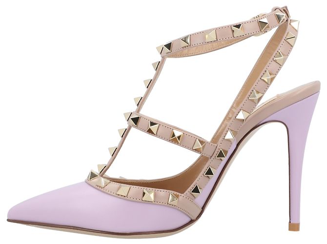 Valentino Garavani Pumps Valentino Rockstud Viola Porpora - vista 2