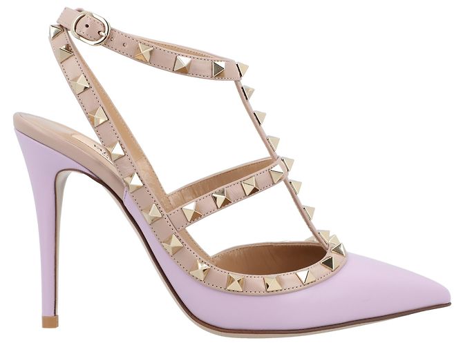 Valentino Garavani Pumps Valentino Rockstud Viola Porpora - vista 6