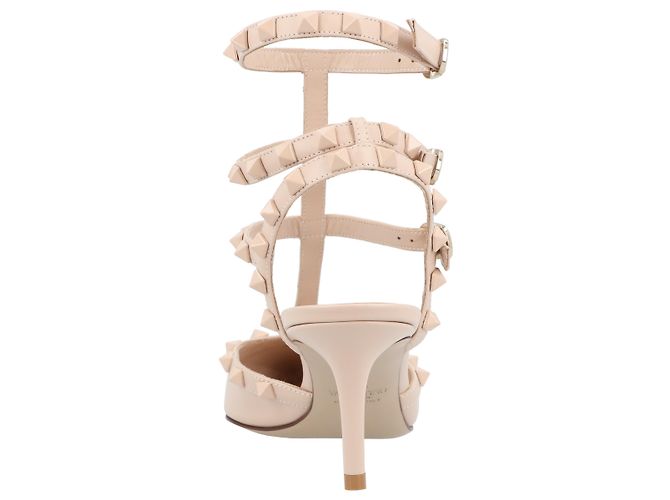 Valentino Garavani Pumps Valentino Rockstud Beige Marrone - vista 3