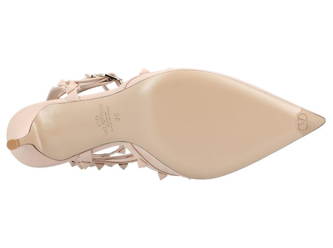 Valentino Garavani Pumps Valentino Rockstud Beige Marrone - vista 4