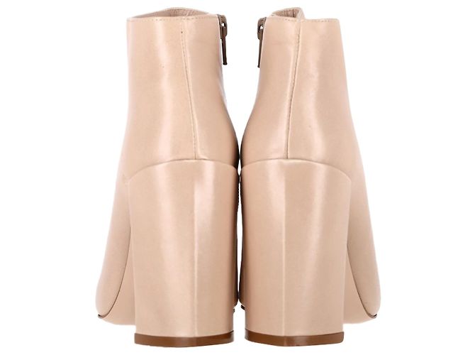 Botines de tacón bloque Stuart Weitzman en cuero nude Castaño Carne - vista 5