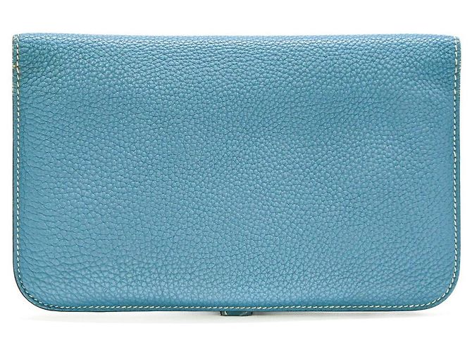 Hermès Portafoglio Hermes Dogon Duo GM Blu - vista 2