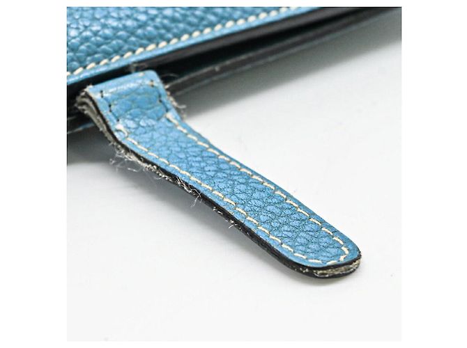 Hermès Portafoglio Hermes Dogon Duo GM Blu - vista 6