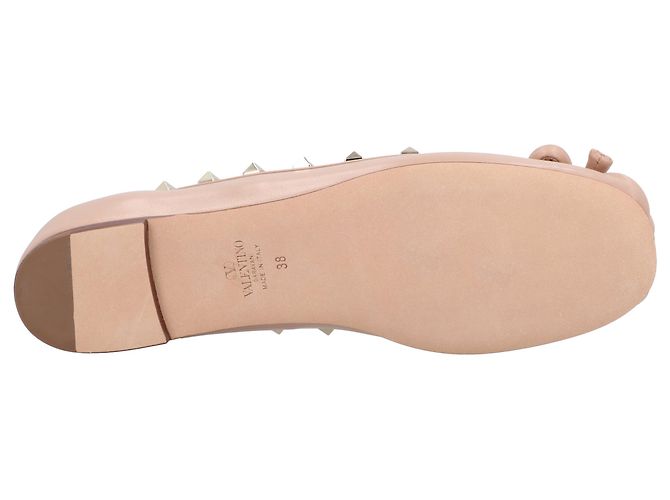 Valentino Garavani Bailarinas Nappa Rockstud Valentino Rosa - vista 4