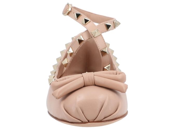 Valentino Garavani Bailarinas Nappa Rockstud Valentino Rosa - vista 5