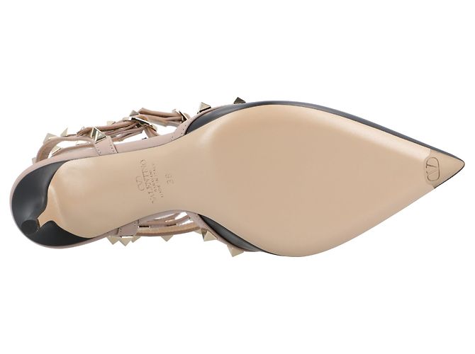 Valentino Garavani Pumps Cage Valentino Rockstud 65Mm Neri Nero - vista 4