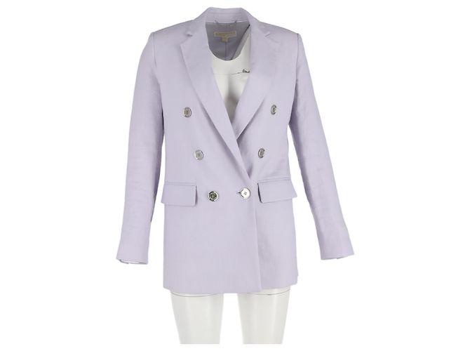 Blazer duplo em linho roxo da Michael Kors - vista 4