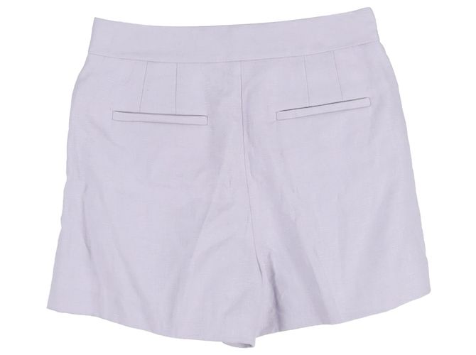 Michael Kors Falten-Shorts aus lila Leinen - Ansicht 2