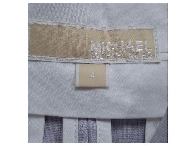 Michael Kors Falten-Shorts aus lila Leinen - Ansicht 3