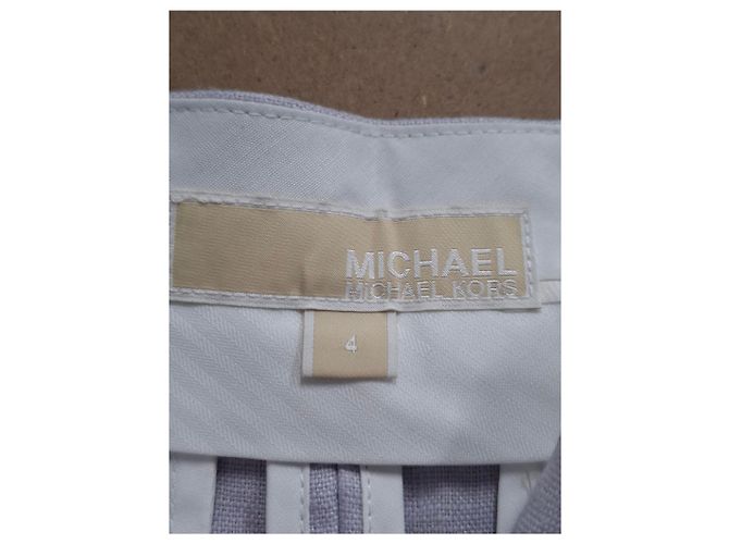 Michael Kors Falten-Shorts aus lila Leinen - Ansicht 6