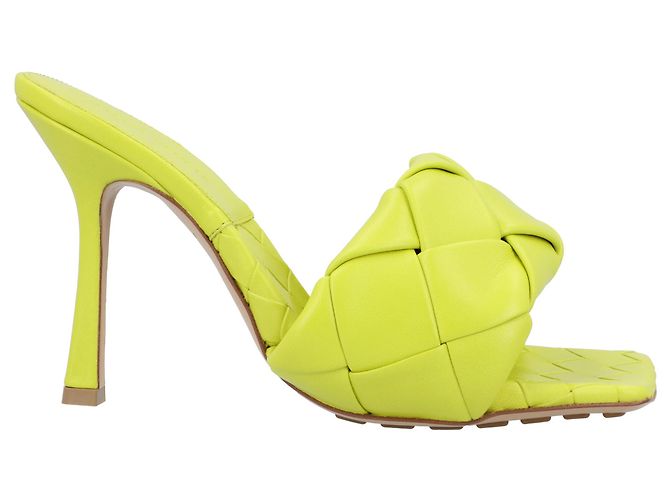Sandali mule Intrecciato Lido di Bottega Veneta Verde - vista 4