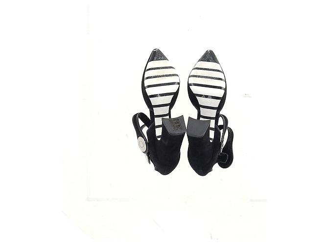 Pumps con cinturino alla caviglia Louis Vuitton in suede nero - vista 12