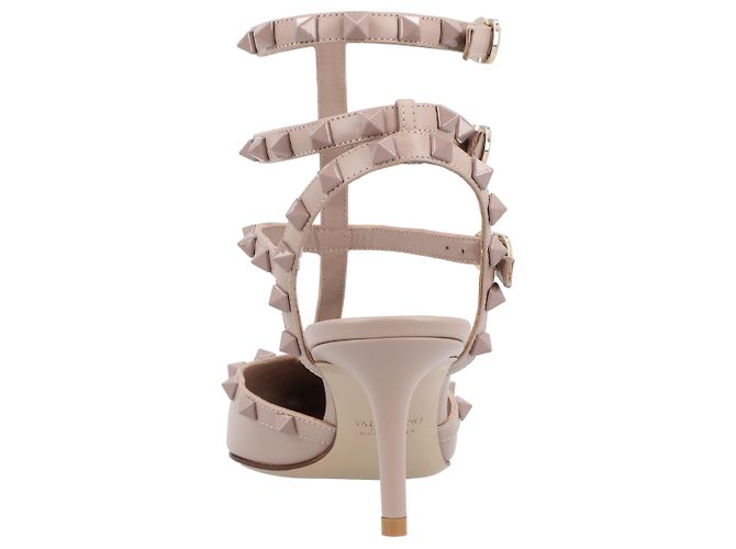 Valentino Garavani Pumps Valentino Rockstud Beige Marrone - vista 3