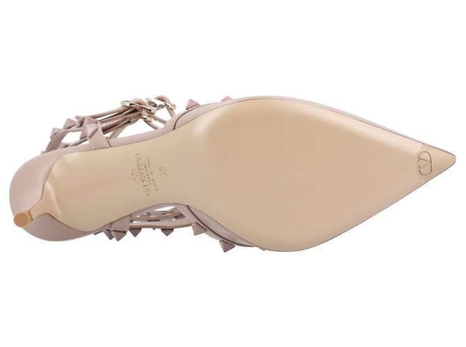 Valentino Garavani Pumps Valentino Rockstud Beige Marrone - vista 4