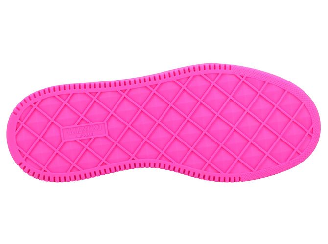 Valentino Garavani Sneakers in pelle Valentino One Stud XL rosa - vista 4