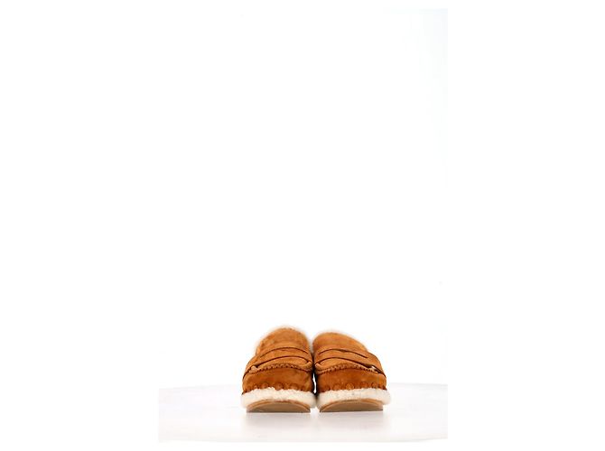Pantofole Chloé Joy in suede marrone Rosso - vista 10