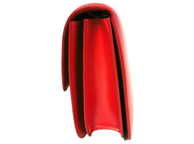 Céline Celine Classic Box Medio Pelle di Vitello Rossa Rosso - vista 6