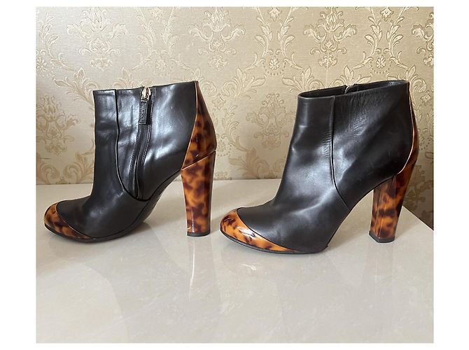 Stivaletti Gucci in pelle nera Nero - vista 4