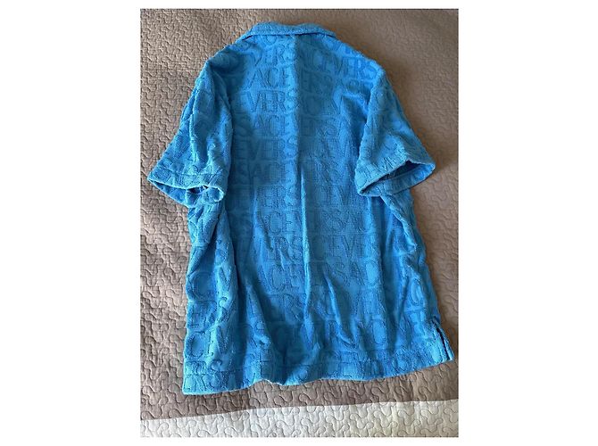 Versace Hemd aus blauer Baumwolle - Ansicht 10