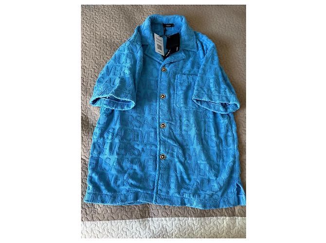 Versace Hemd aus blauer Baumwolle - Ansicht 7